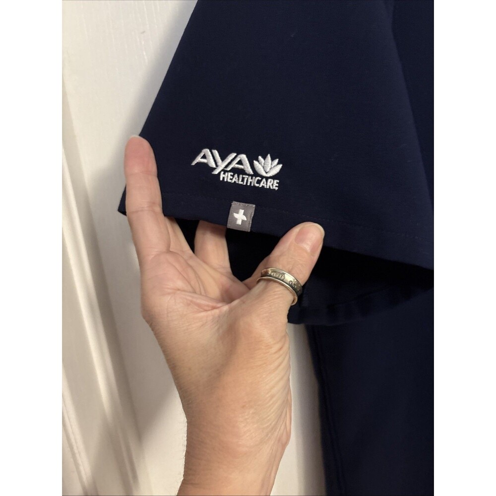 Figs Technical Collection Scrub Top Navy Blue Nursing Medical Uniform,  Size XXL - Picture 10 of 12